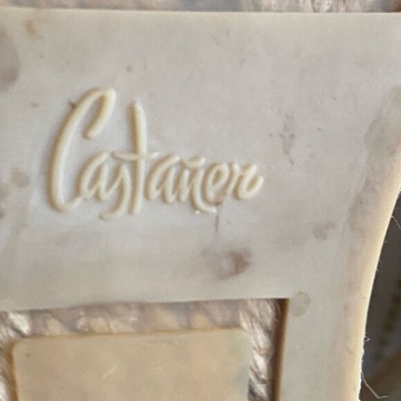 Castañer  Wedge Espadrille Sandals Womens Beige Size EU 38 US 7.5 Open NEW - Picture 10 of 12
